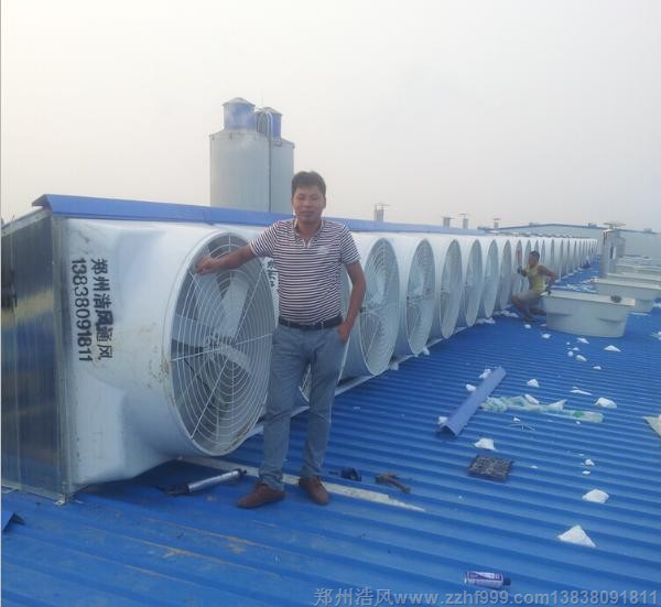 郑州天方集团屋顶防腐玻璃钢负压风机通风排烟工程